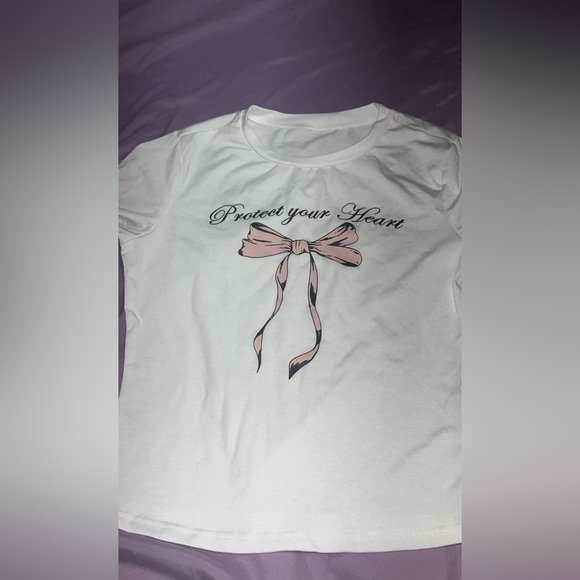 “Protect your heart” cropped ish top. - Picture 3 of 3